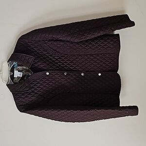 Kim Rogers Brown Puffer Jacket Coat Sz 14 Polyester Fully lined